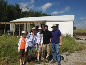 Founder of Open Source Ecology, Marcin Jakubowski (second from right), with my family and I.