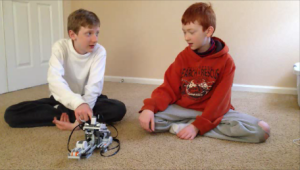 Picture of boys doing Mindstorms blog